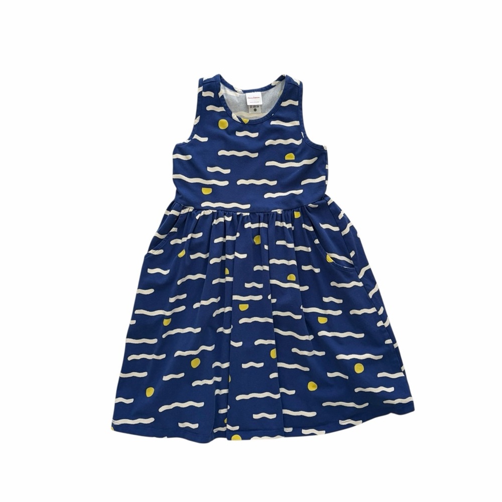 Hanna Andersson Blue Dress with Yellow Accents